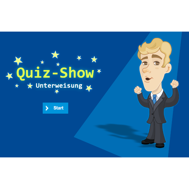 Öffnen Quizshow Unterweisung
